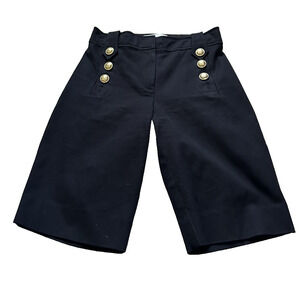 Derek Lam 10 Crosby Robertson Sailor Gold Button Bermuda Shorts Size 2 READ